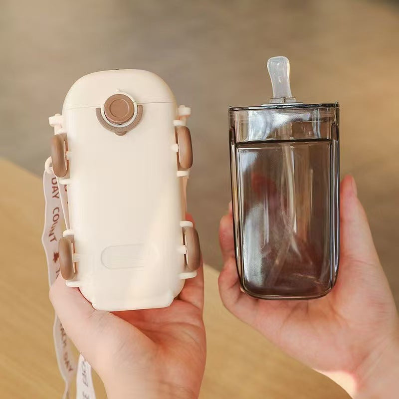 GoGo Bus Straw Drop-Proof Water Bottle