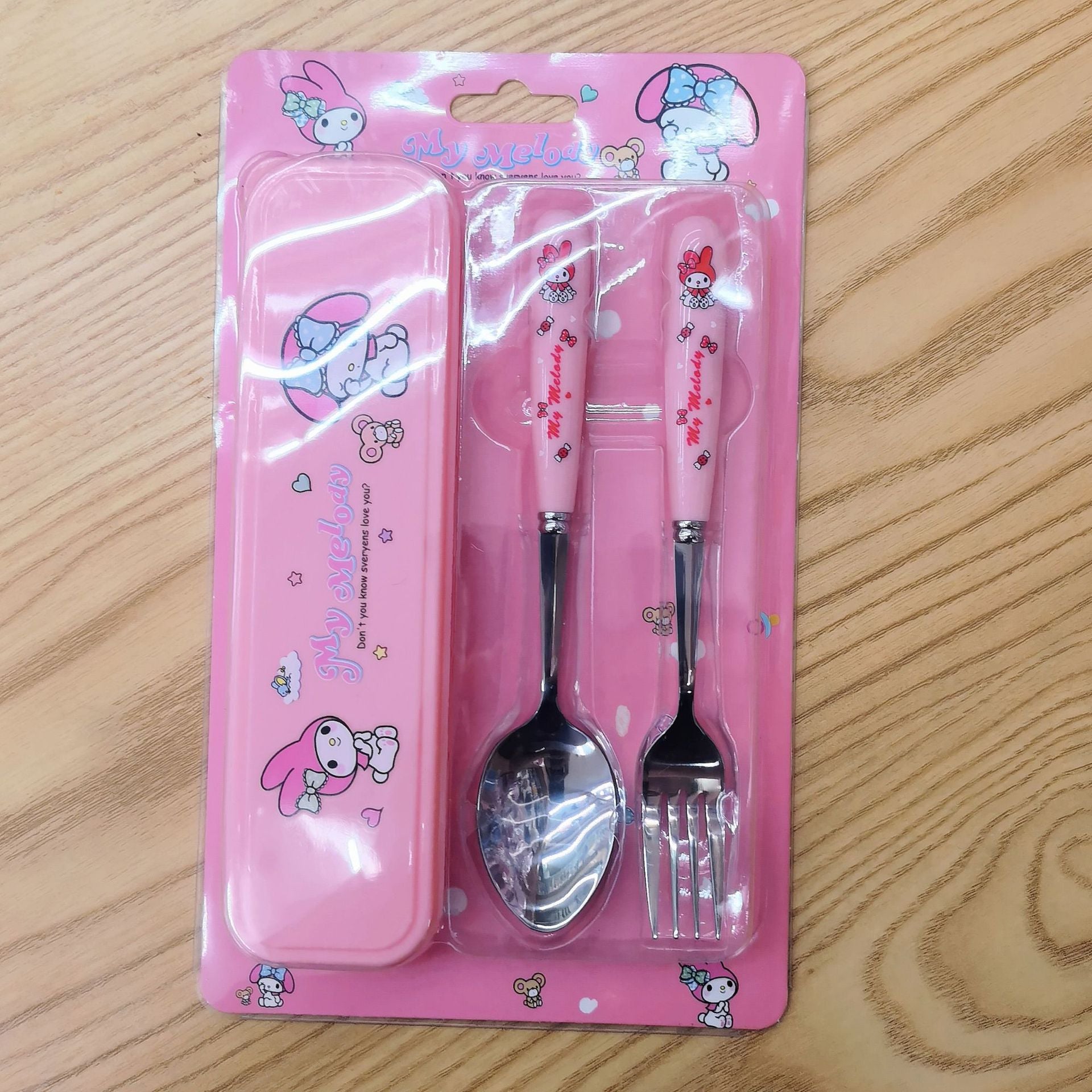 Little Bites Travel Cutlery Stainless Steel Fork, Spoon Two-Piece Set