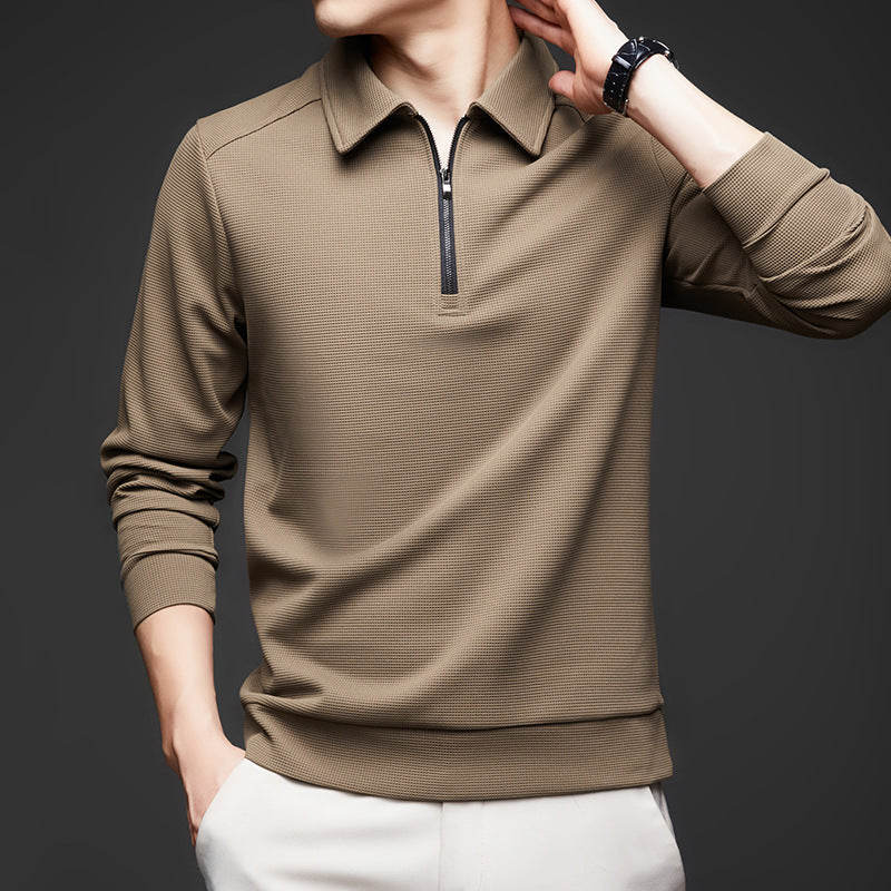 Solid Quarter-Zip Pullover