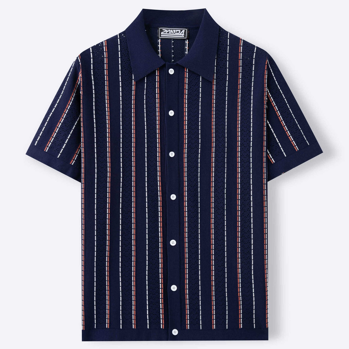 Summer Striped Knit Polo