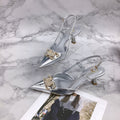 Metal Buckle High Heel Sandals