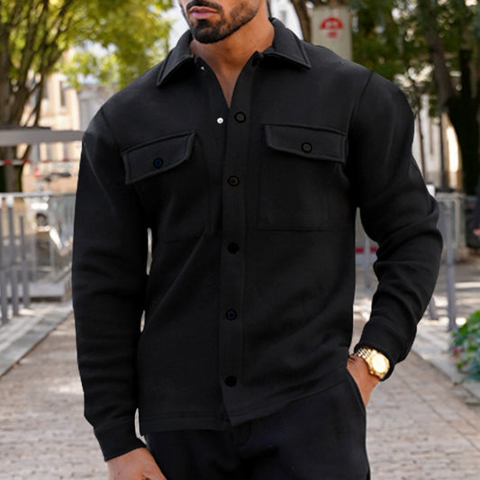 2023 Winter Men's Fleece Lapel Slim Jacket