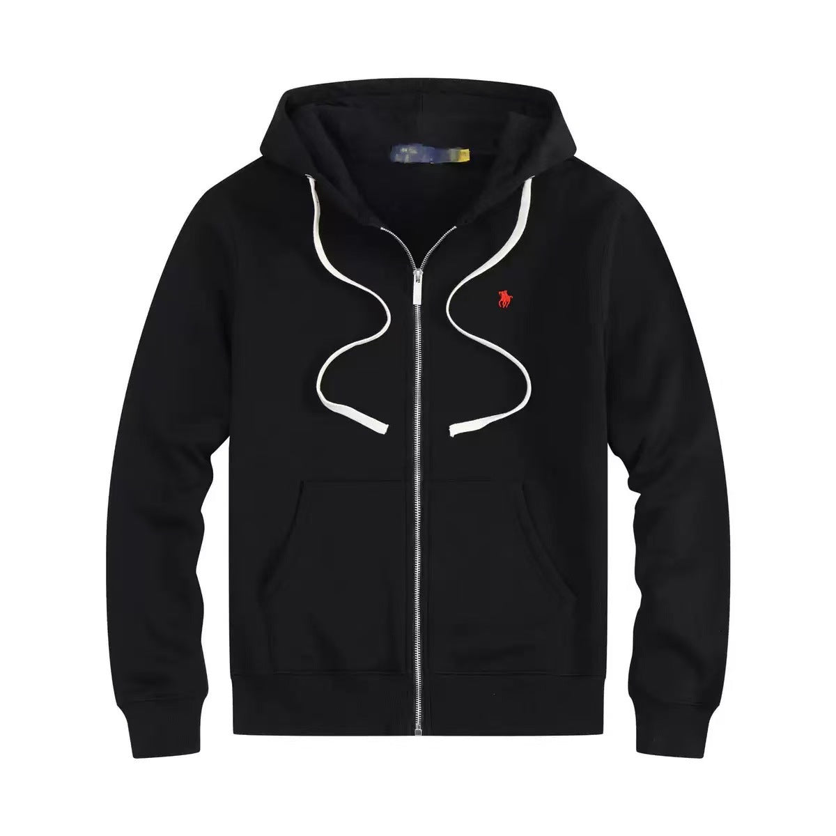 Mens Thick Cotton Fleece Zip-Up Hoodie
