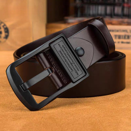 men's pin buckle cowhide belt simple retro belts