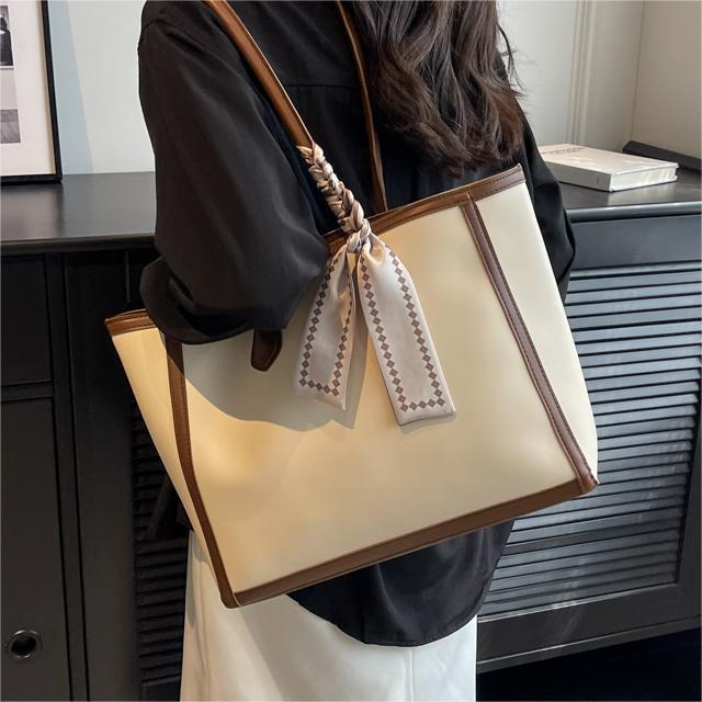High-End Contrast Tote Bag for Women