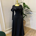 Elegant High-Waist Dress with Streamer Details