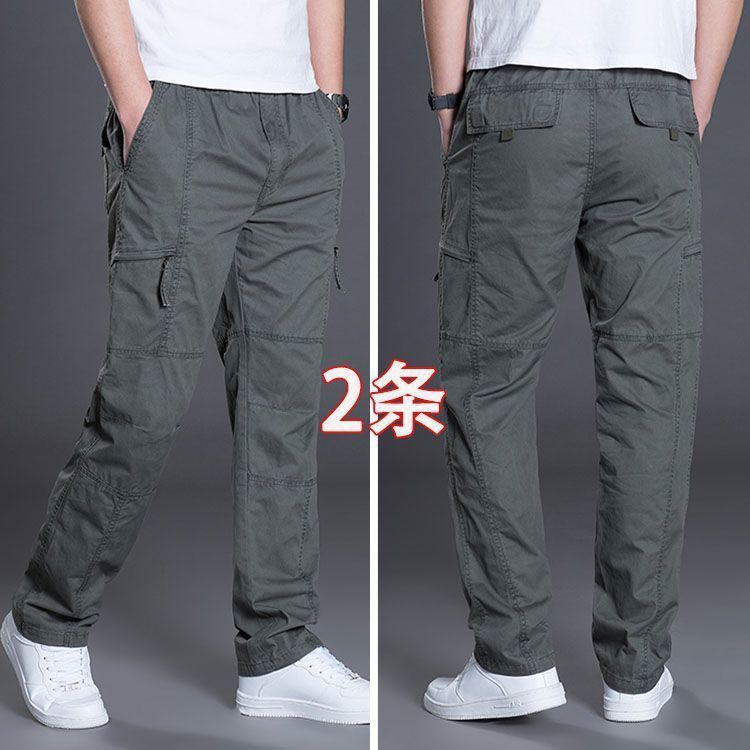 Mens Loose Multi-Pocket Cargo Pants