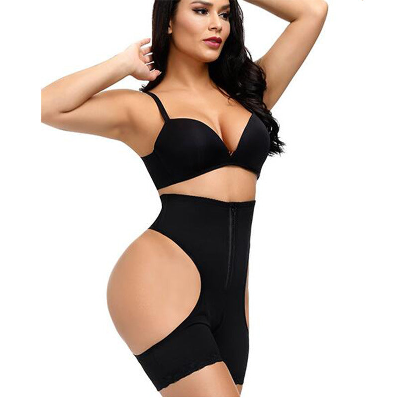 Plus-Size High-Waisted Lace Mesh Butt Lifter Leggings