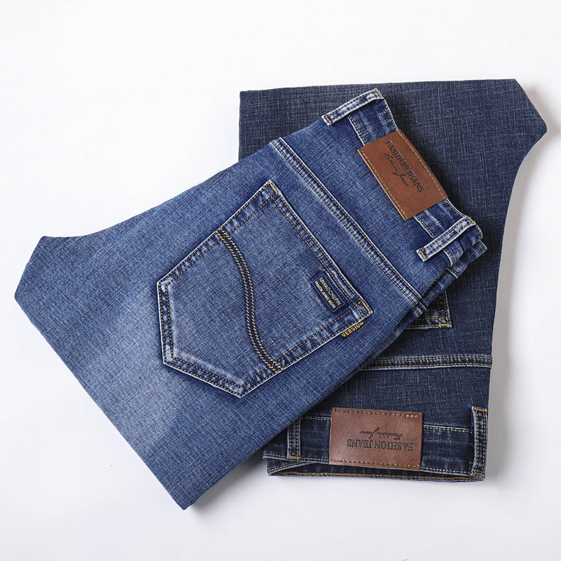 Summer Stretch Slim Jeans for Men  High-End Business Casual Plus Size