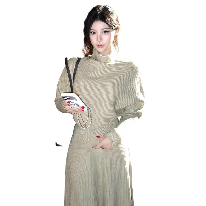 regular Hem Long Skirt & Sweater Set