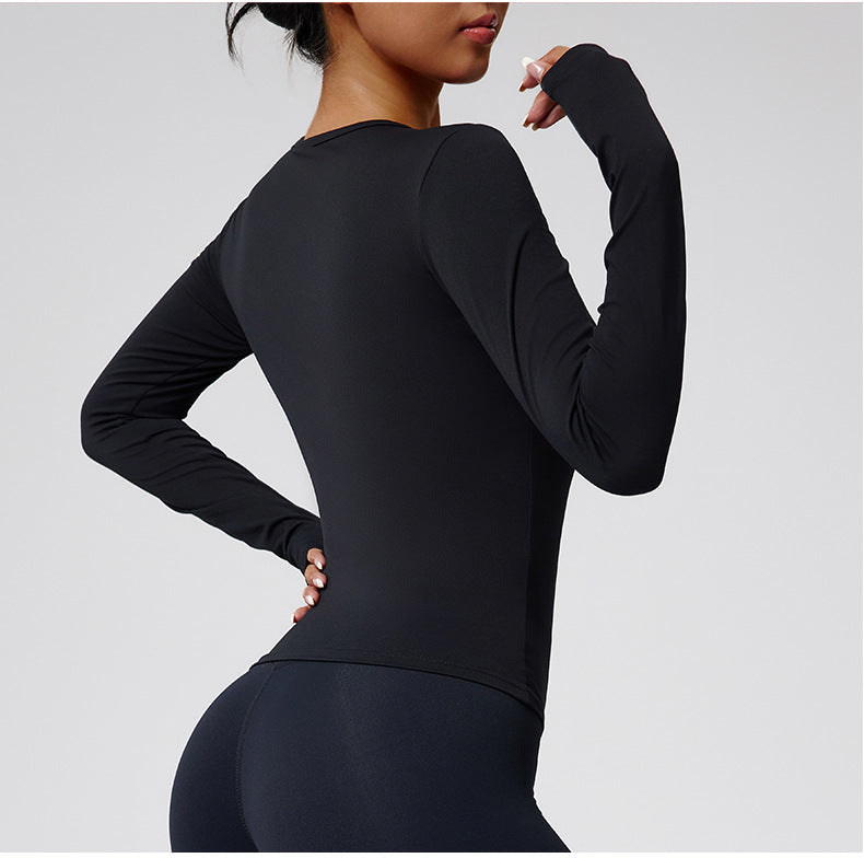 Sanded Long-Sleeve Yoga Top