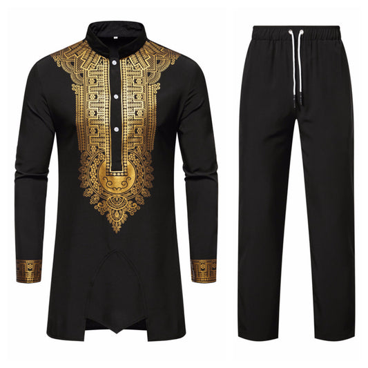 Men's 2-Piece Bronzing Robe Set