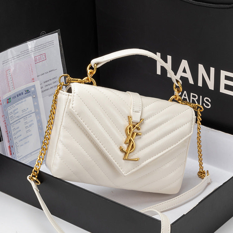 Chevron Flap Hand Bag