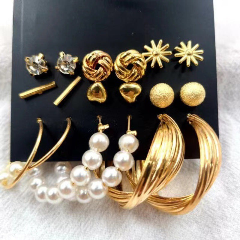 Shiny Gold Earrings for Women Girls