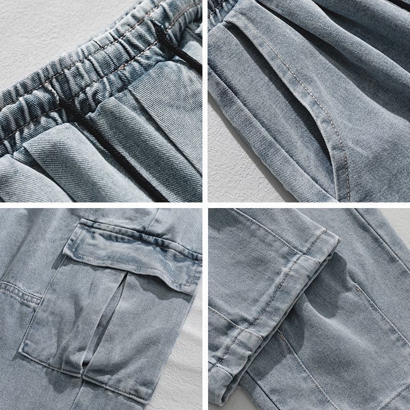 Japanese Vintage Double-Pocket 3D Jeans