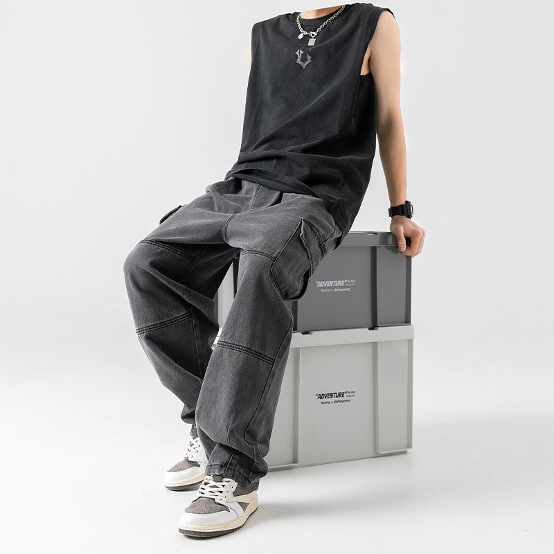 Japanese Vintage Double-Pocket 3D Jeans