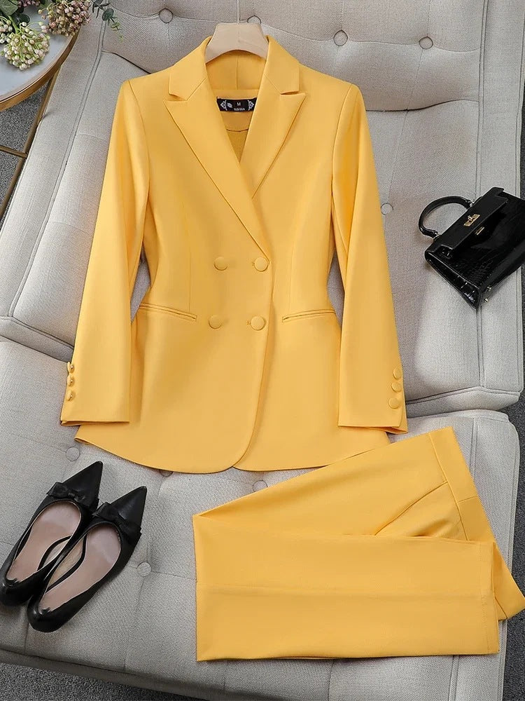 Womens 2-Piece Formal Trouser Suit Set