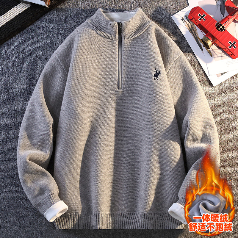 Streetline Men's Stand Up Collar Sweater