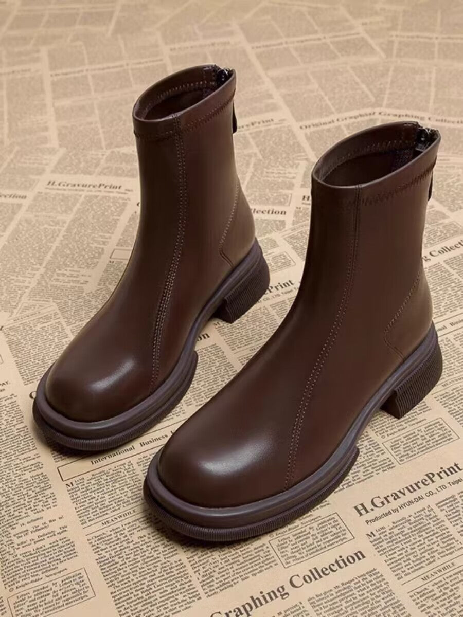 Autumn Winter Women's Block Heel Ankle Boots (On Hand)