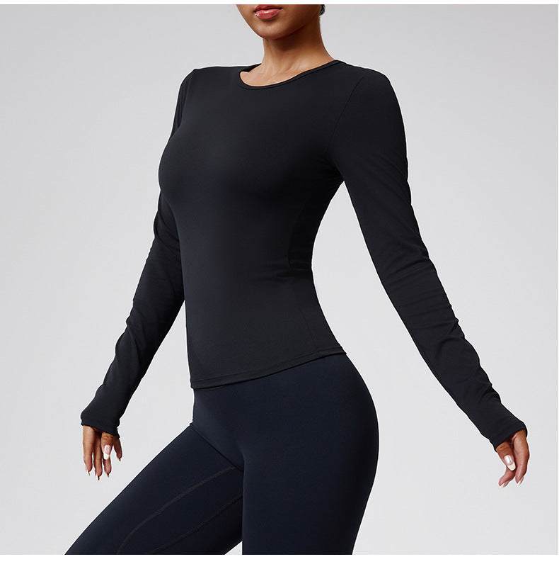 Sanded Long-Sleeve Yoga Top