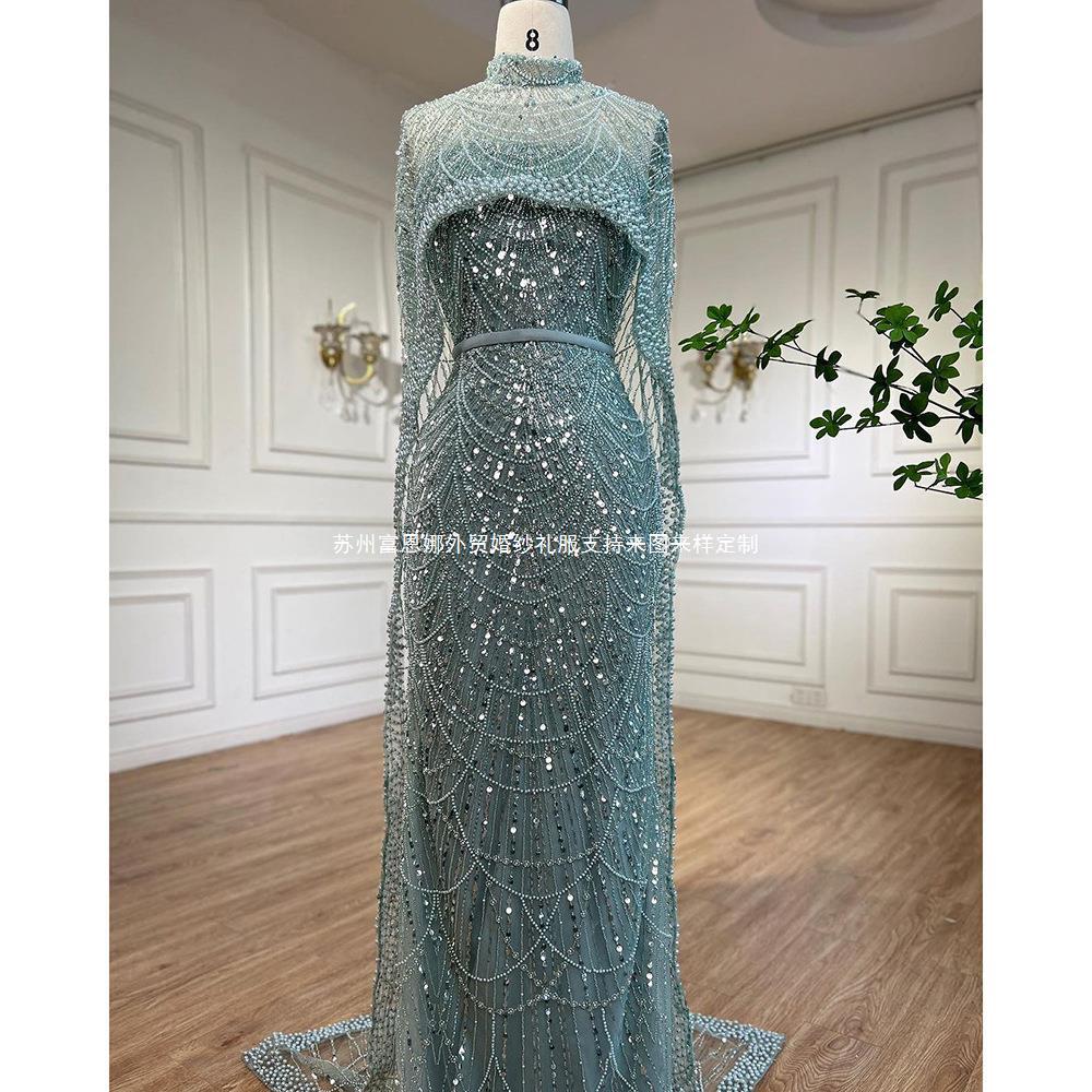 Elegant Dubai Pearl Light Luxury Gown