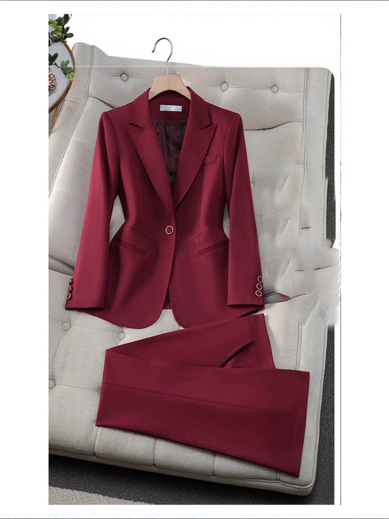 Womens 2-Piece Formal Trouser Suit Set