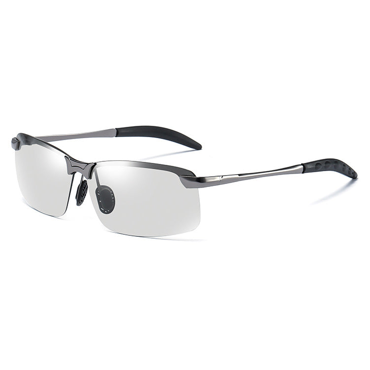 Men's Polarized Smart Photochromic Metal Sunglasses for Driving, Fishing & Day/Night Use