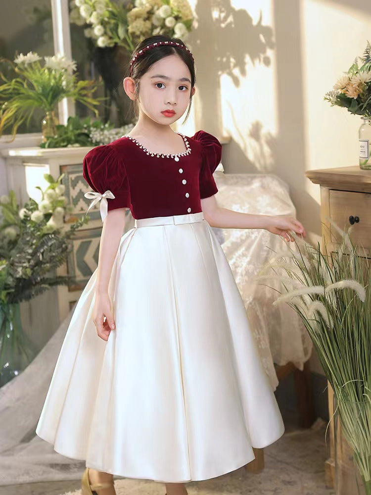 Elegant Girls' Princess Evening Dress  First Birthday & Special Occasion