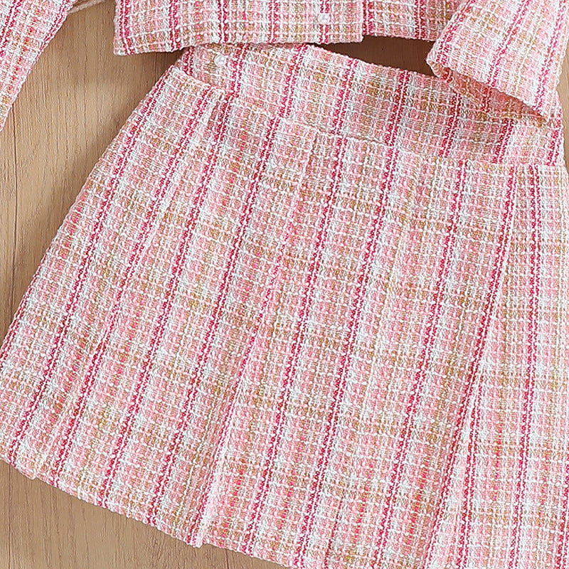 Pink Tweed Two-Piece Set