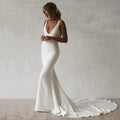 Sling light wedding dress