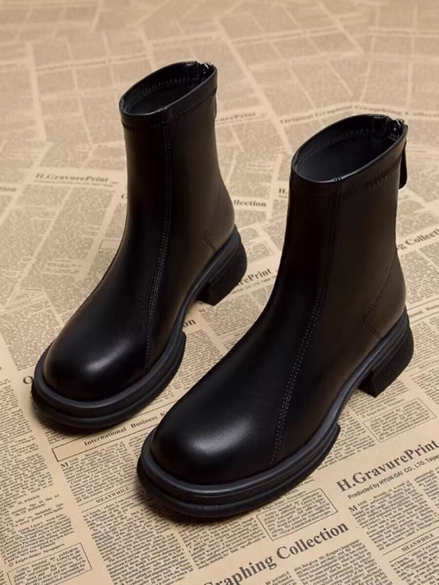 Autumn Winter Women's Block Heel Ankle Boots (On Hand)