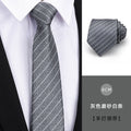 Tie men's formal wear business black glossy narrow zipper professional wedding groom korean zipper hand tie
