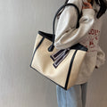 High-End Contrast Tote Bag for Women