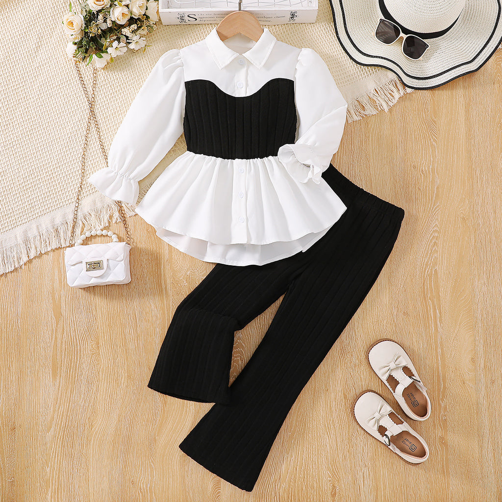 Elegant Lace Knit Two-Piece Set