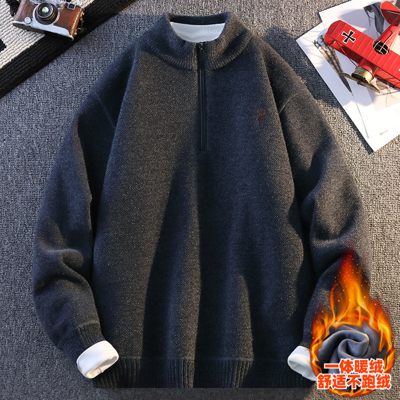 Streetline Men's Stand Up Collar Sweater