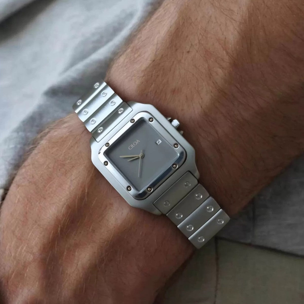 Men's Steel Band Quartz Watch - Classic Business Style