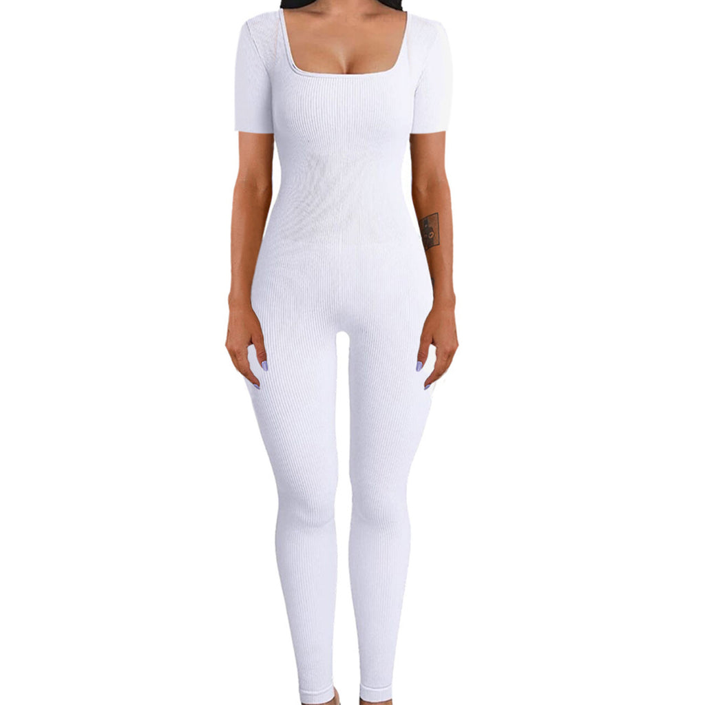 Women's Sexy Square Neck Slim-Fit Jumpsuit