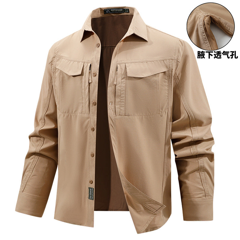 Quick-Dry Stretch Tactical Long-Sleeve Shirt
