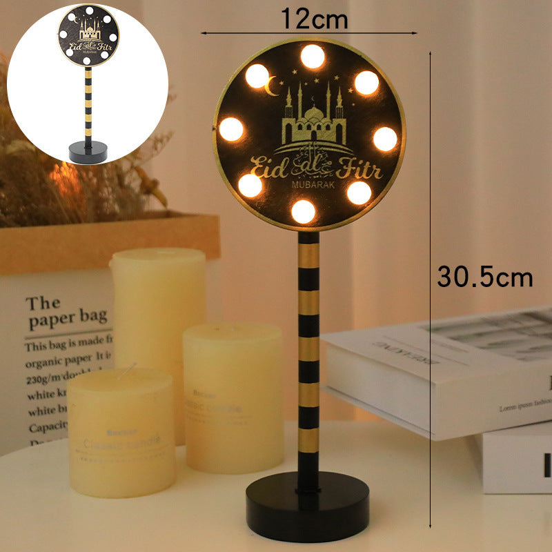 LED Black Street Sign Table Lamp