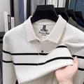 Striped Long-Sleeve Polo