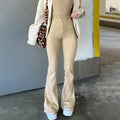 High Elastic Bell Bottoms Slim Denim Pants