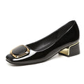 new spring and autumn mid-heel thick heel