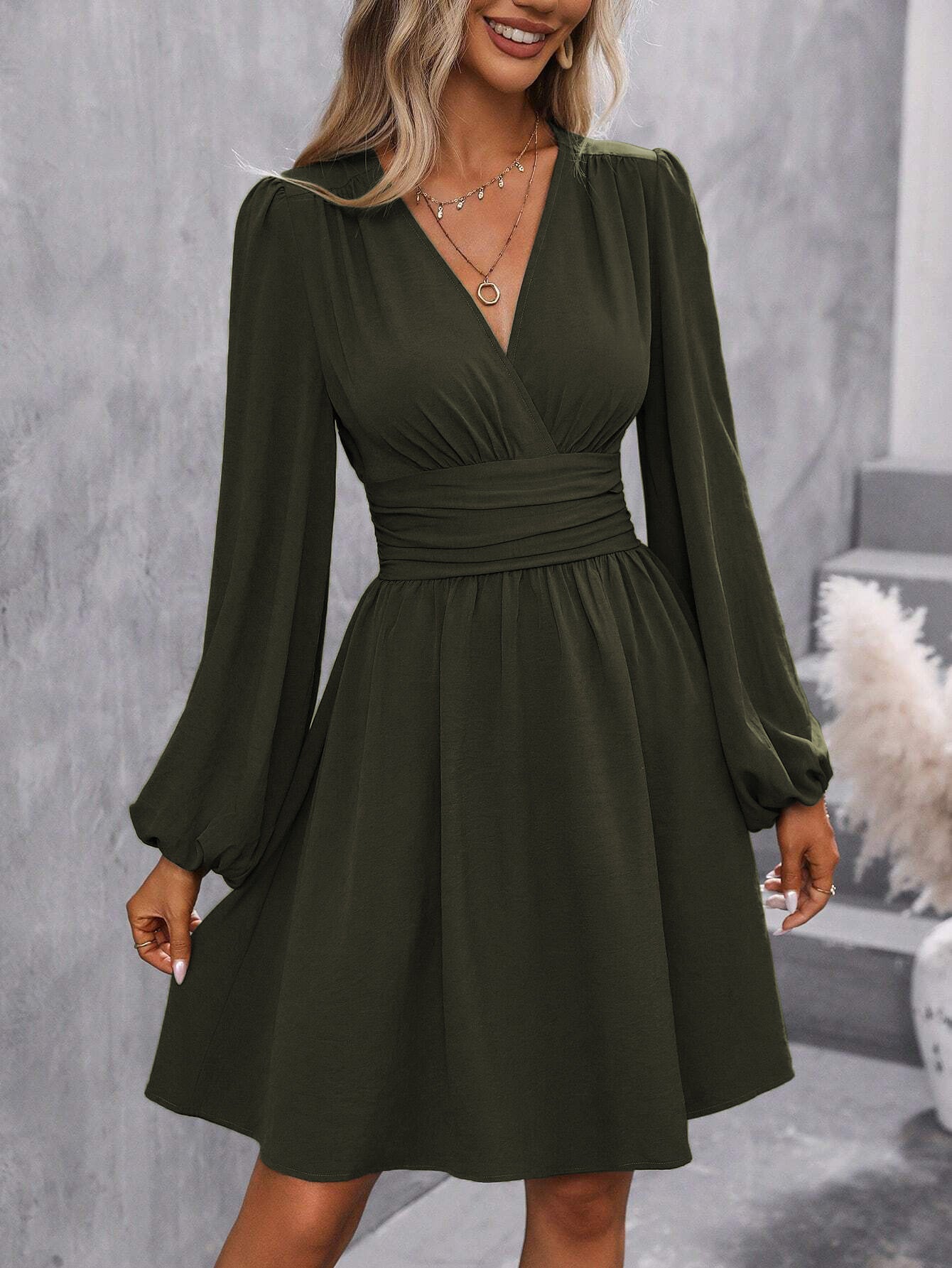 Balloon Sleeve Dress