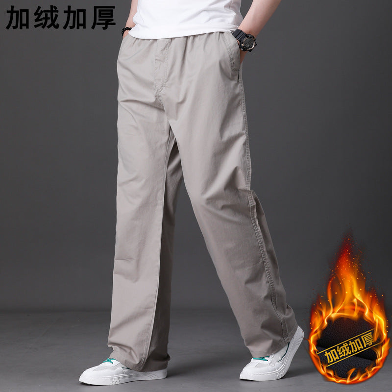 Men's Summer Thin Cotton Cargo Pants – Loose Fit Multi-Pocket Straight Casua