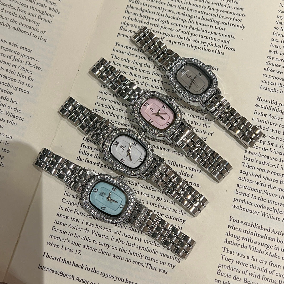 Women's Luxury Diamond Watch - Elegant Stainless Steel Quartz