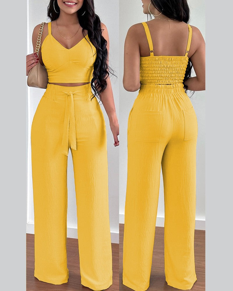 New Fashion Suspender Two-Piece Suit Women's Clothing