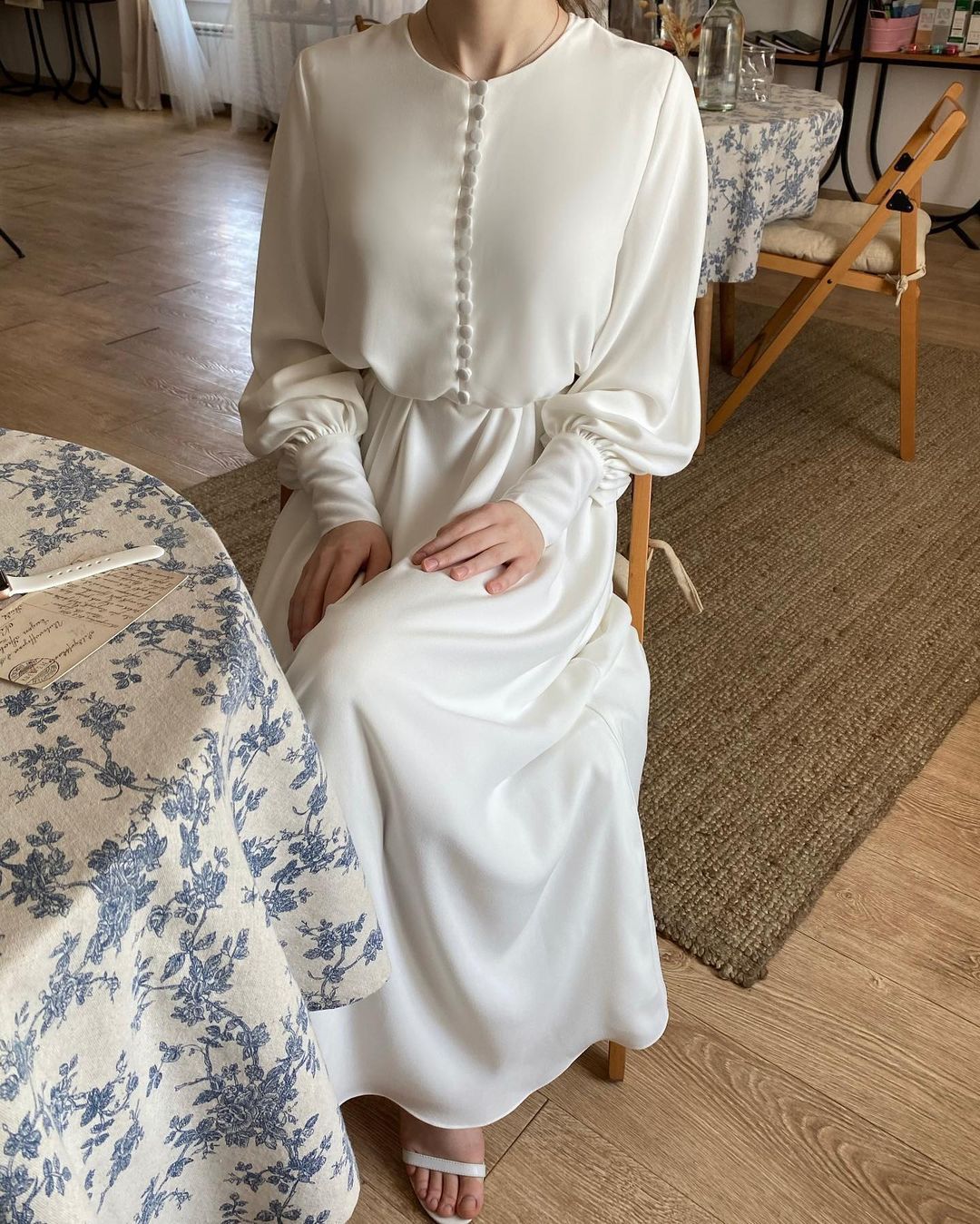 Loriya Feminine Tunic Dress, Elegant Chiffon Dress
