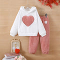 Heart-Print Fleece Set