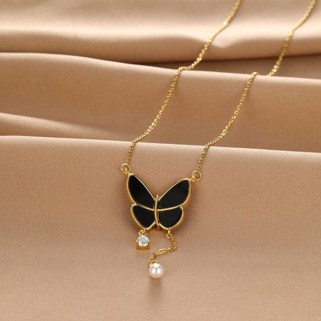 New Butterfly Titanium Steel Necklace