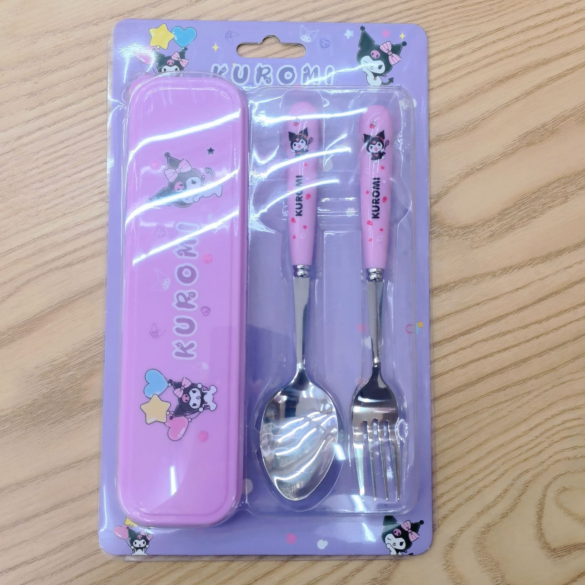 Little Bites Travel Cutlery Stainless Steel Fork, Spoon Two-Piece Set